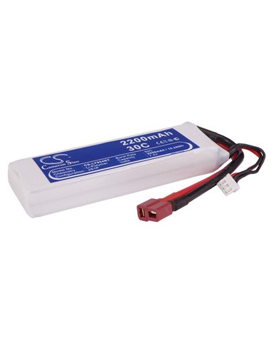 14.8V, 2200mAh, Li-Polymer Battery fits Cameron Sino, RC Cars Cs-lt945rt, 32.56Wh