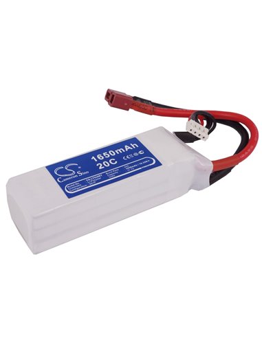 11.1V, 1650mAh, Li-Polymer Battery fits Cameron Sino, RC Fpv Cs-lt936rt, 18.315Wh