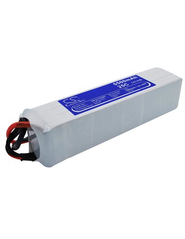 22.2V, 5500mAh, Li-Polymer Battery fits Cameron Sino, RC Fpv Cs-lt103rt, 122.1Wh