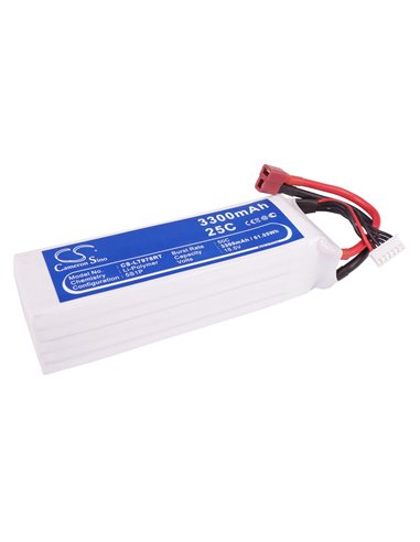 18.5V, 3300mAh, Li-Polymer Battery fits Cameron Sino, RC Fpv Cs-lt978rt, 61.05Wh