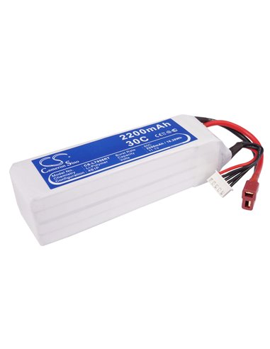 14.8V, 2200mAh, Li-Polymer Battery fits Cameron Sino, RC Fpv Cs-lt956rt, 32.56Wh