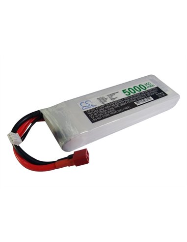 7.4V, 5000mAh, Li-Polymer Battery fits Cameron Sino, RC Helicopters Cs-lp5002c35rt, 37Wh