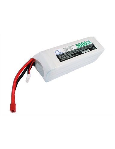 18.5V, 5000mAh, Li-Polymer Battery fits Cameron Sino, RC Helicopters Cs-lp5005c35rt, 92.5Wh