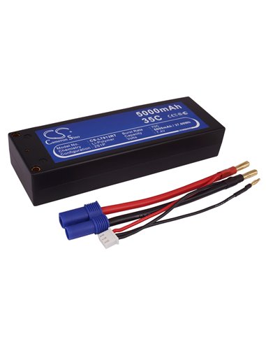 7.4V, 5000mAh, Li-Polymer Battery fits Cameron Sino, RC Helicopters Cs-lt913rt, 37Wh