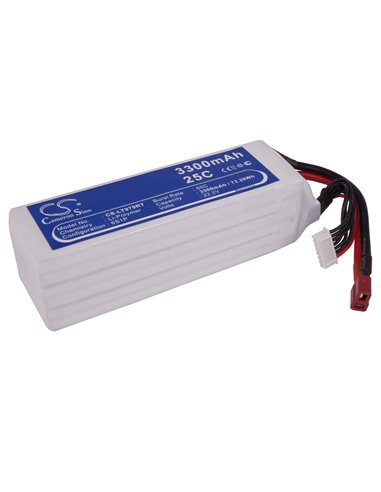 22.2V, 3300mAh, Li-Polymer Battery fits Cameron Sino, RC Helicopters Cs-lt979rt, 73.26Wh