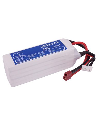 18.5V, 2600mAh, Li-Polymer Battery fits Cameron Sino, RC Helicopters Cs-lt967rt, 48.1Wh