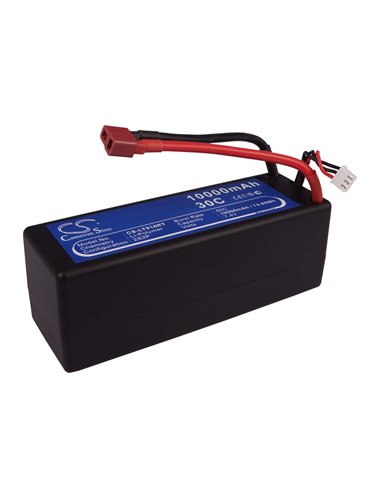 7.4V, 10000mAh, Li-Polymer Battery fits Cameron Sino, RC Planes Cs-lt918rt, 74Wh