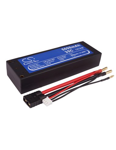 7.4V, 5000mAh, Li-Polymer Battery fits Cameron Sino, RC Planes Cs-lt911rt, 37Wh