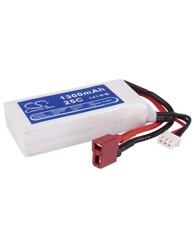 7.4V, 1300mAh, Li-Polymer Battery fits Cameron Sino, RC Robot Cs-lt929rt, 9.62Wh