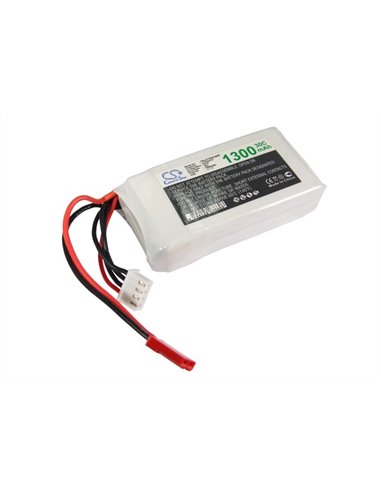 11.1V, 1300mAh, Li-Polymer Battery fits Cameron Sino, RC Robot Cs-lp1303c30rt, 14.43Wh