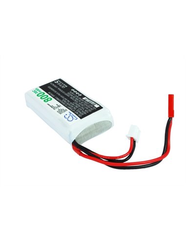 7.4V, 800mAh, Li-Polymer Battery fits Cameron Sino, RC Robot Cs-lp8002c30rt, 5.92Wh