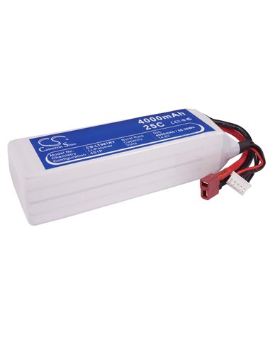 14.8V, 4000mAh, Li-Polymer Battery fits Cameron Sino, RC Robot Cs-lt981rt, 59.2Wh