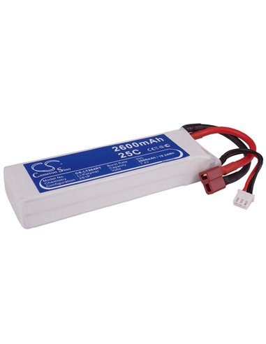 7.4V, 2600mAh, Li-Polymer Battery fits Cameron Sino, RC Robot Cs-lt964rt, 19.24Wh