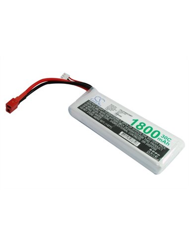 7.4V, 1800mAh, Li-Polymer Battery fits Cameron Sino, RC Robot Cs-lp1802c30rt, 13.32Wh