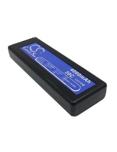 7.4V, 4000mAh, Li-Polymer Battery fits Cameron Sino, RC Tanks Cs-lt906rt, 29.6Wh