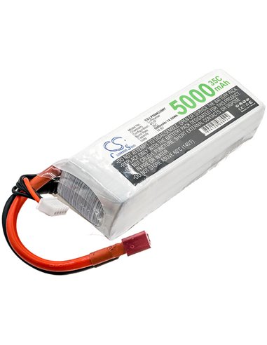 14.8V, 5000mAh, Li-Polymer Battery fits Cameron Sino, RC Tanks Cs-lp5004c35rt, 74Wh