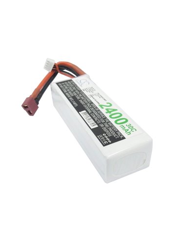 11.1V, 2400mAh, Li-Polymer Battery fits Cameron Sino, RC Tanks Cs-lp2403c30rt, 26.64Wh