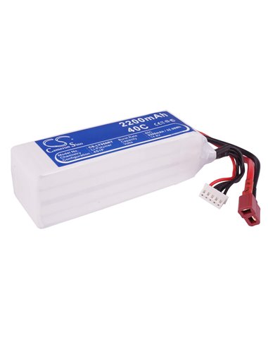 14.8V, 2200mAh, Li-Polymer Battery fits Cameron Sino, RC Tanks Cs-lt950rt, 32.56Wh