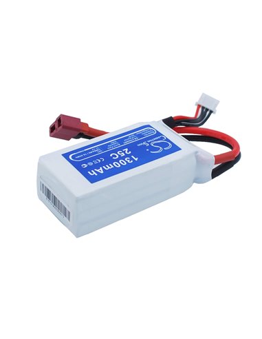 11.1V, 1300mAh, Li-Polymer Battery fits Cameron Sino, RC Trains Cs-lt930rt, 14.43Wh