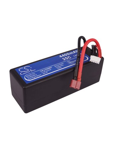 14.8V, 4400mAh, Li-Polymer Battery fits Cameron Sino, RC Trains Cs-lt908rt, 65.12Wh