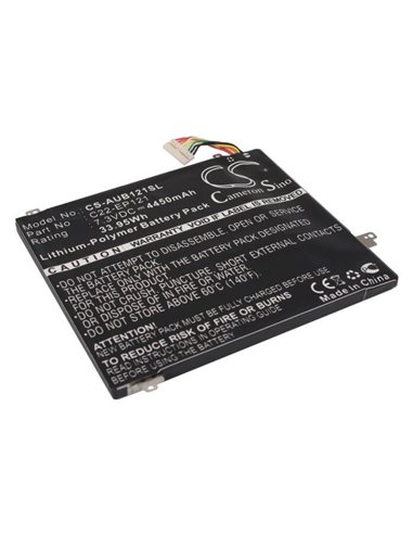 7.3V, 4450mAh, Li-Polymer Battery fits Asus, Eee Pad B121, Eee Pad Slate, 32.485Wh