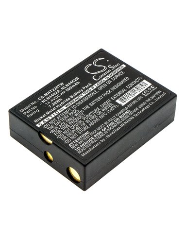 14.4V, 500mAh, Ni-MH Battery fits Motorola, Ba200n, Ba4, 7.2Wh