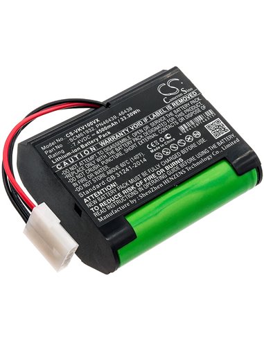 7.4V, 4500mAh, Li-ion Battery fits Vorwerk, Kobold Vr100, Kobold Vx100, 33.3Wh