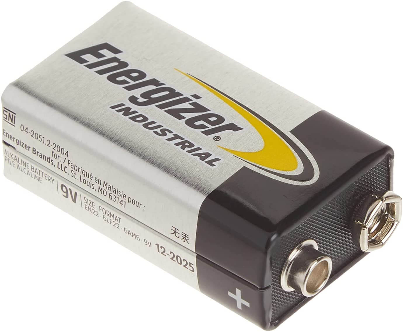 Energizer industrial en22 9 volt alkaline battery