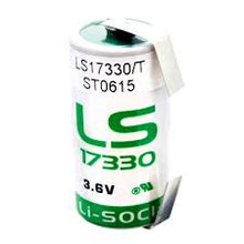 Lithium battery saft lst 17330, 2/3 aa-size 3.6 volts with tabs