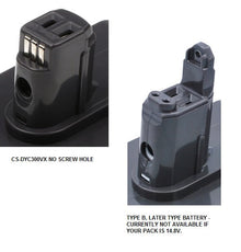 14.8V, 1500mAh, Li-ion Battery fits Dyson, Dc30, Dc30 White, 22.2Wh