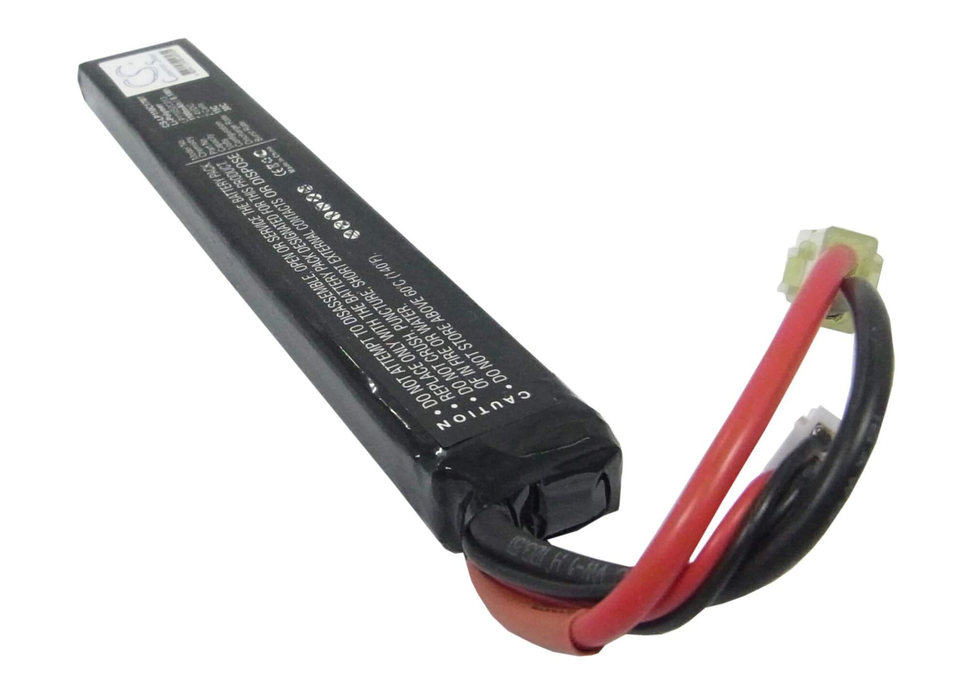 7.4V, 1100mAh, Li-Polymer Battery fits Airsoft Guns, Cs-lp110c17mt, 8.14Wh