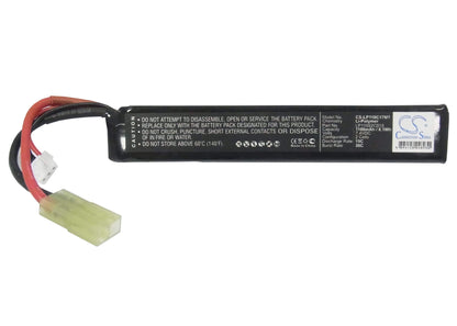 7.4V, 1100mAh, Li-Polymer Battery fits Airsoft Guns, Cs-lp110c17mt, 8.14Wh