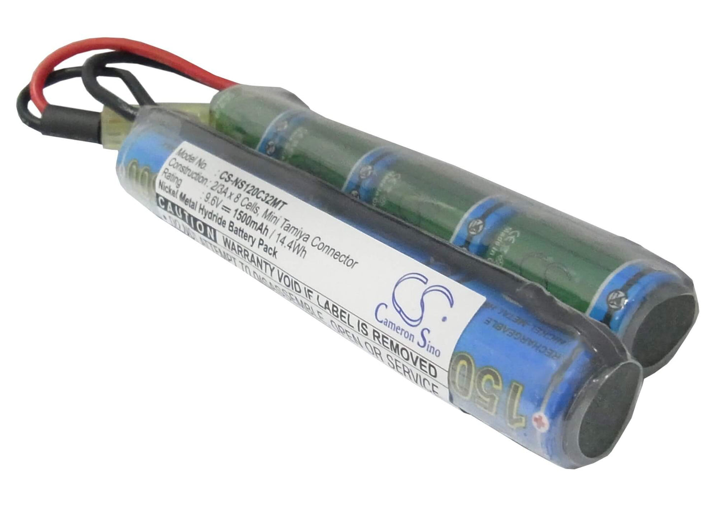 9.6V, 1500mAh, Ni-MH Battery fits Airsoft Guns, Augm, Augrt, 14.4Wh