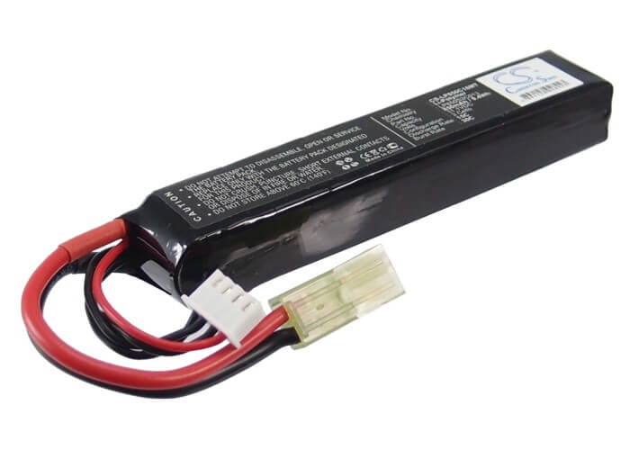 11.1V, 850mAh, Li-Polymer Battery fits Airsoft Guns, Cs-lp850c16mt, 9.435Wh