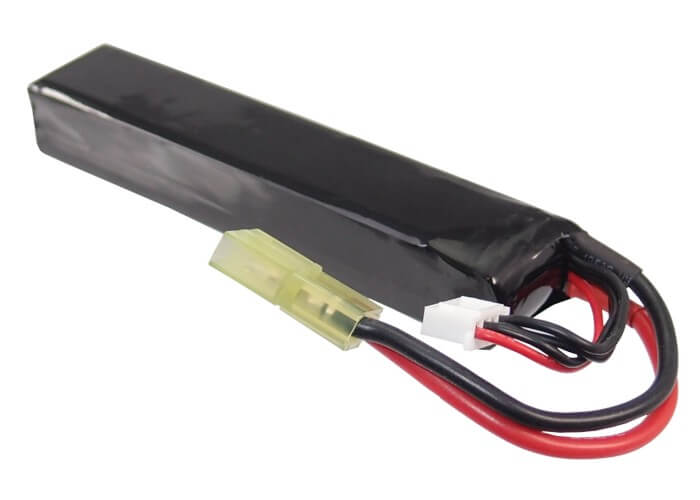 11.1V, 850mAh, Li-Polymer Battery fits Airsoft Guns, Cs-lp850c16mt, 9.435Wh