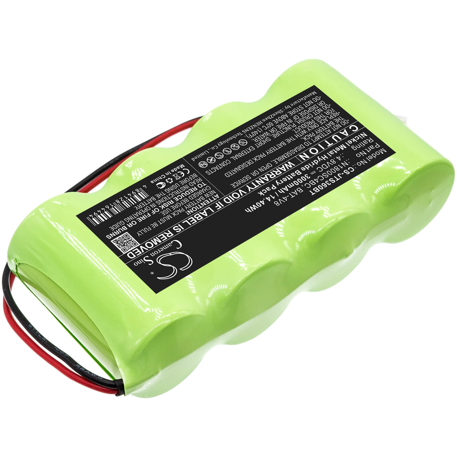4.8V, 3000mAh, Ni-MH Battery fits Jablotron, Os-360a, Os-365a, 14.4Wh