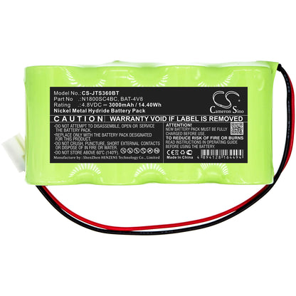 4.8V, 3000mAh, Ni-MH Battery fits Jablotron, Os-360a, Os-365a, 14.4Wh
