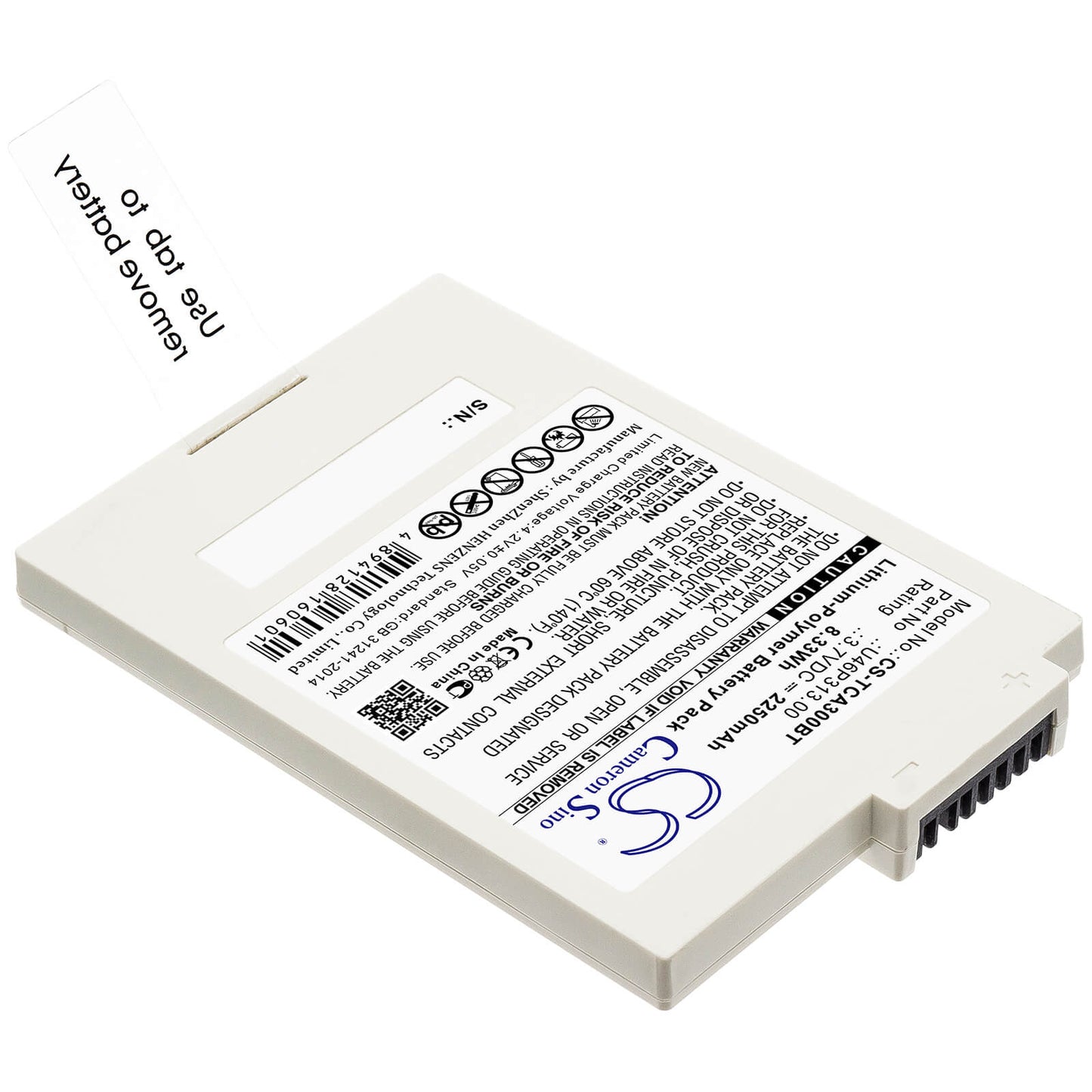 3.7V, 2250mAh, Li-Polymer Battery fits Xfinity, Icontrol Technicolor, Tca300com, 8.325Wh