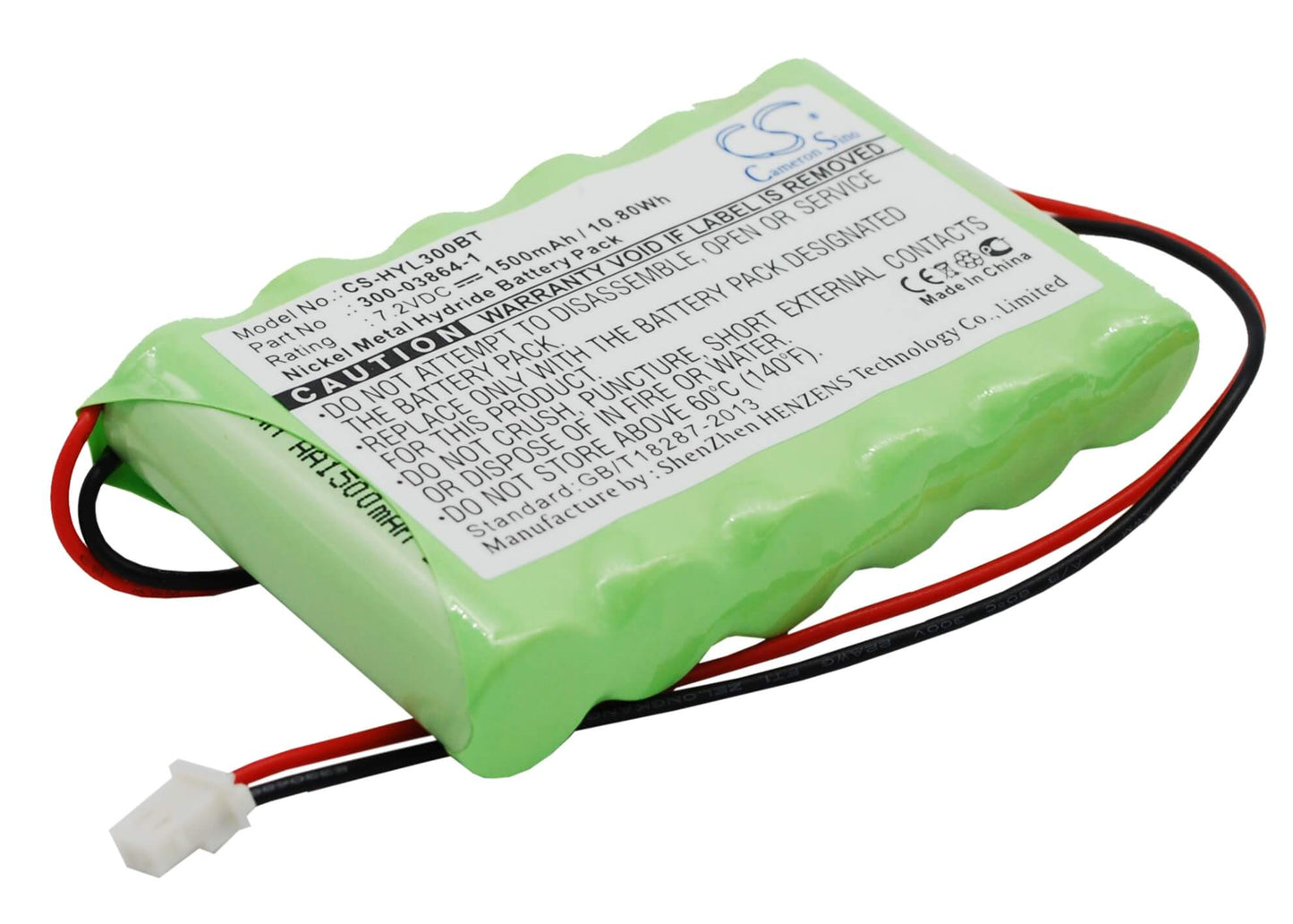 7.2V, 1500mAh, Ni-MH Battery fits Bentel, Bw64, 10.8Wh