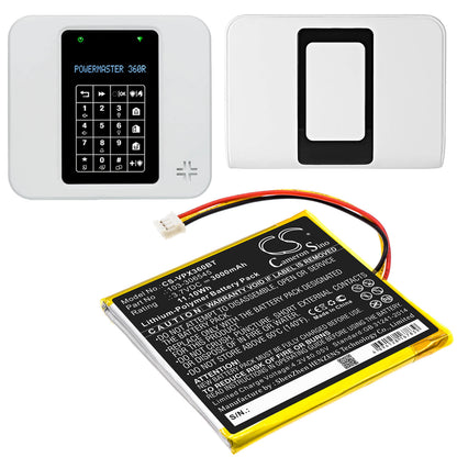 3.7V, 3000mAh, Li-Polymer Battery fits Visonic, Powermaster 360r, 11.1Wh