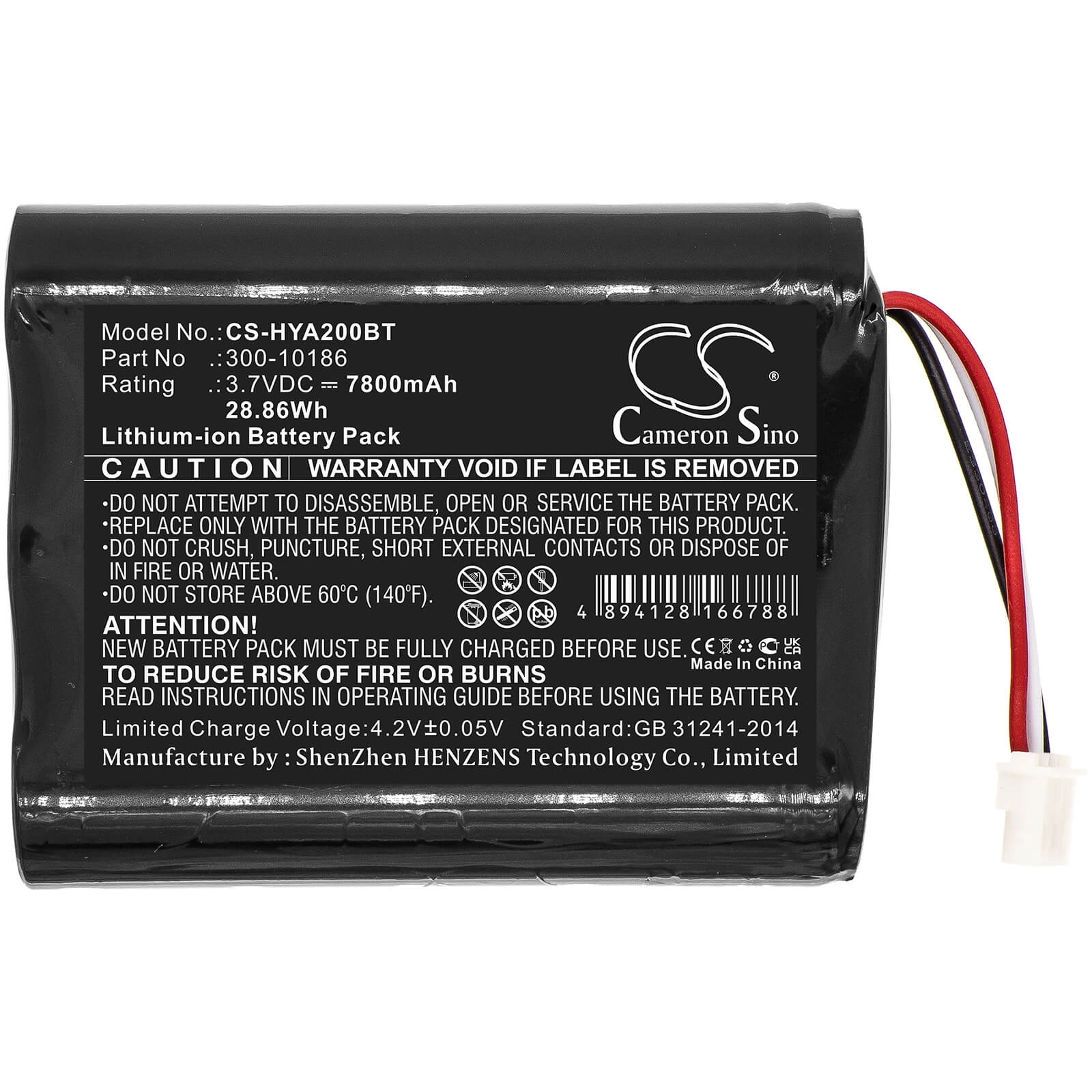 3.7V, 7800mAh, Li-ion Battery fits Adt, Adt5aio, Adt7aio, 28.86Wh