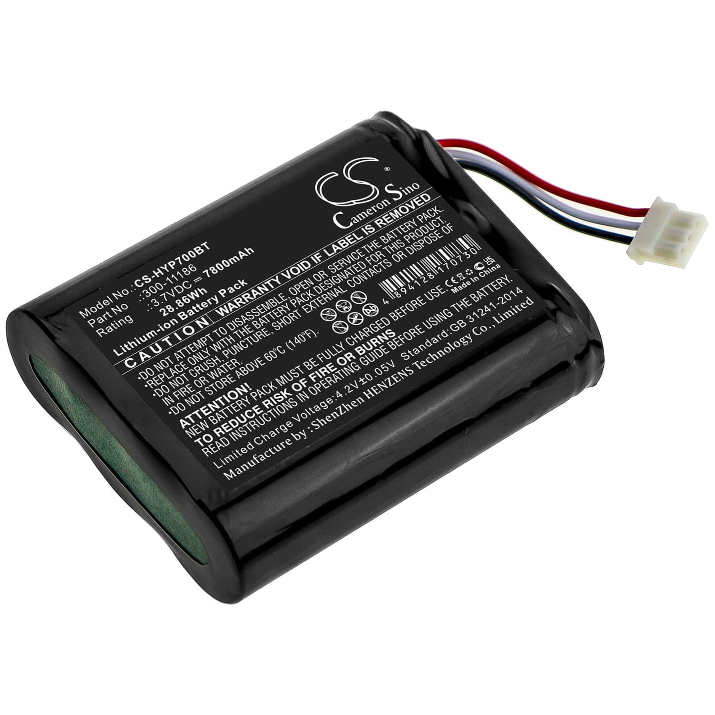 3.7V, 7800mAh, Li-ion Battery fits Honeywell, Home Pro A7, Pro A7 Plus, 28.86Wh