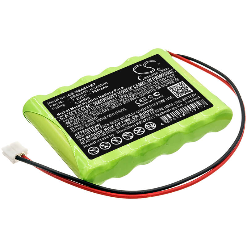7.2V, 700mAh, Ni-MH Battery fits Yale, Alarm Control Panels, Hsa6300 Family Alarm Control P, 5.04Wh