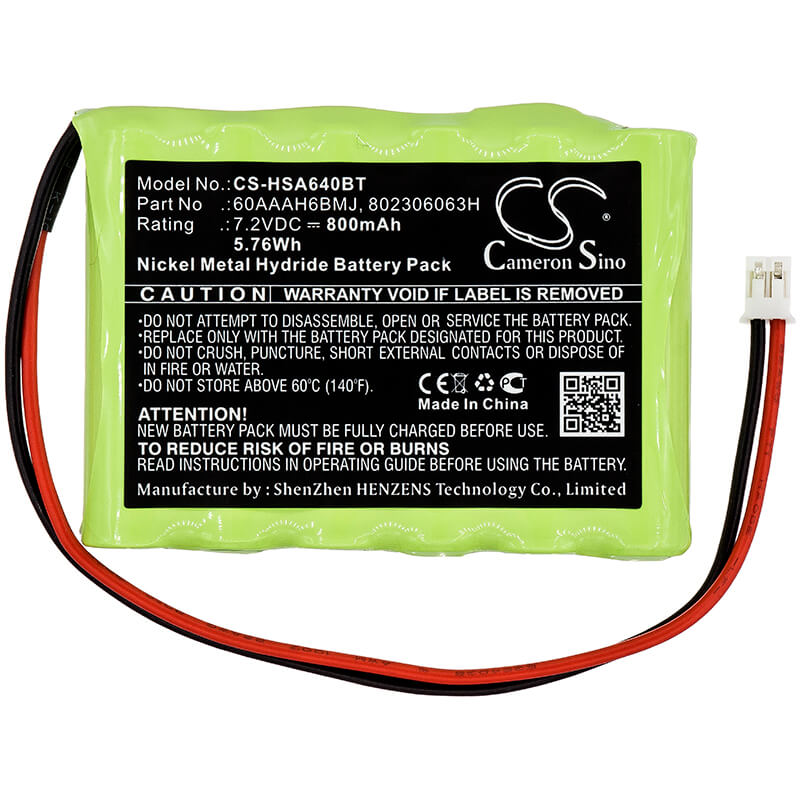 7.2V, 800mAh, Ni-MH Battery fits Yale, Easy Ai, Easy Ef, 5.76Wh