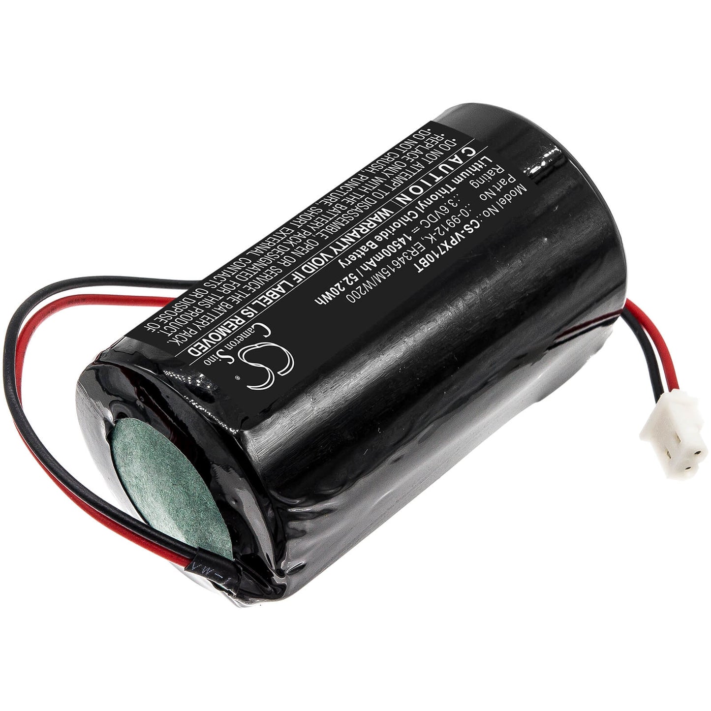3.6V, 14500mAh, Li-SOCl2 Battery fits Visonic, Mc-s710, Mc-s720, 52.2Wh