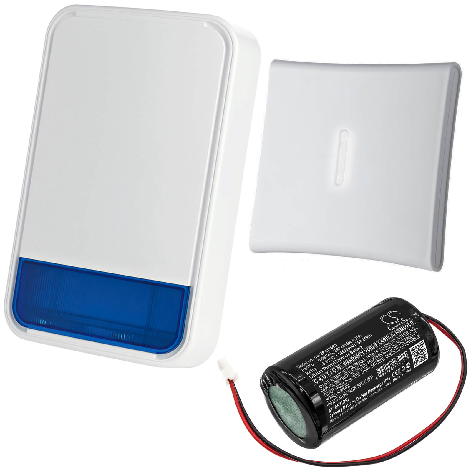 3.6V, 14500mAh, Li-SOCl2 Battery fits Visonic, Mc-s710, Mc-s720, 52.2Wh
