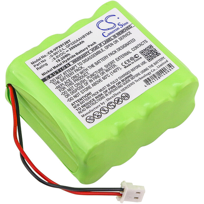 9.6V, 2000mAh, Ni-MH Battery fits Visonic, 0-100459, 0-100498, 19.2Wh