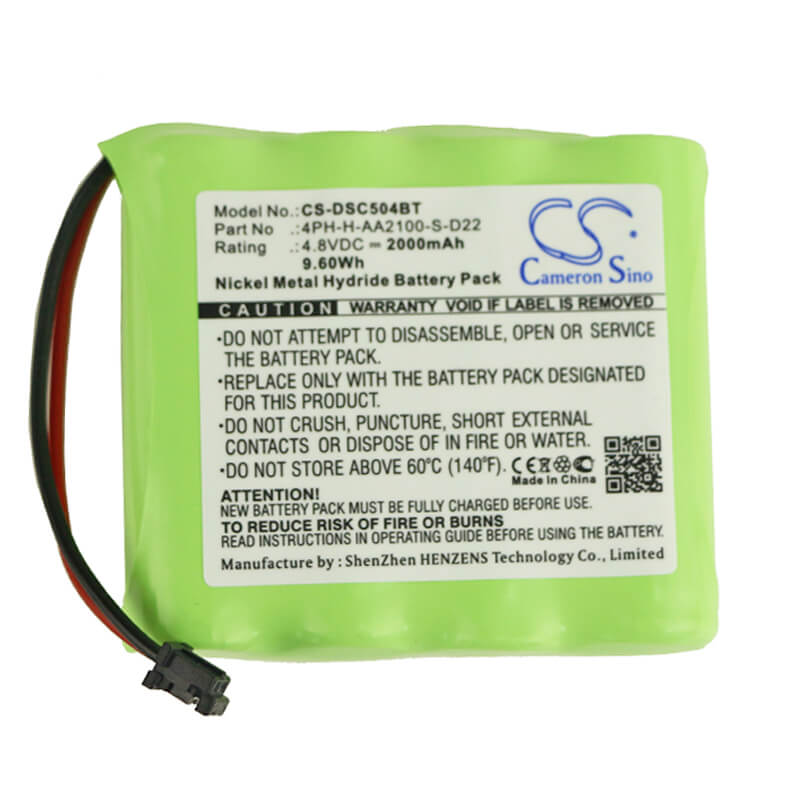 4.8V, 2000mAh, Ni-MH Battery fits Dsc, Security Alarm Panel, Ws4920he Wireless Repeater, 9.6Wh