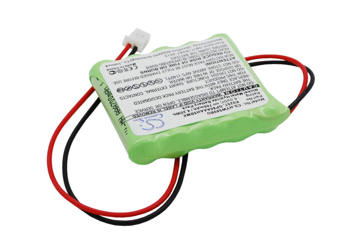 6.0V, 700mAh, Ni-MH Battery fits Honeywell, 55111-05, 5800rp Wireless, 4.2Wh