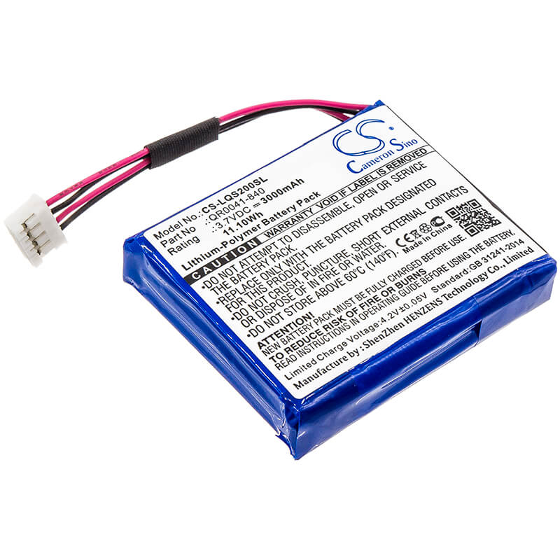 3.7V, 3000mAh, Li-Polymer Battery fits Qolsys, Iq Panel 2, Iq Panel 2 Plus, 11.1Wh